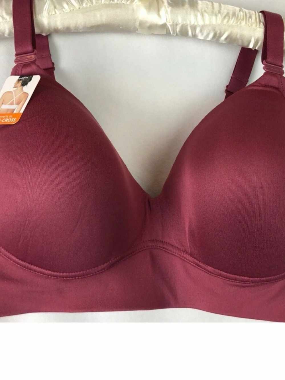 NWT Warner's Simply Perfect Longline Convertible Wirefree Bra - Berry Rose - Picture 3 of 5